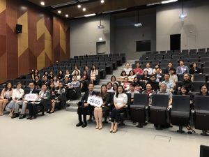 Group photo before campus tour