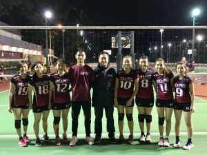 Mr. Chris Lo (Coach), Mr. Alan Cheng (Assistant Coach) and the Girls Volleyball Team member.