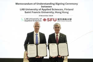 The Saint Francis University (SFU) and the LAB University of Applied Sciences in Finland signed a Memorandum of Understanding (MoU) on 6 November 2024 to officially launch a series of collaborations aimed at enhancing educational opportunities and facilit